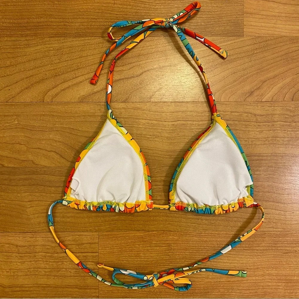 Bright Daisy Triangle Bikini Top